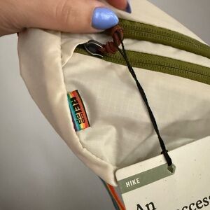 REI Co-op Cream and Green Pouch